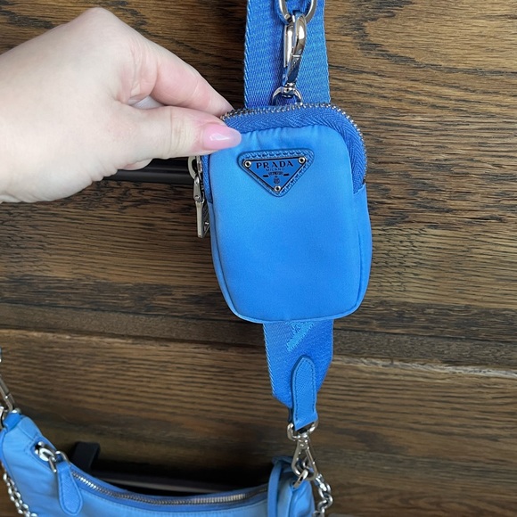 Prada 2005 re edition blue nylon shoulder bag authentic - Picture 3 of 7